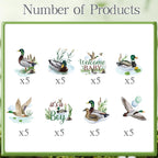 Rakuto Mallard Duck Baby Shower Decorations – 40Pcs Cupcake Toppers (It’s a Boy)