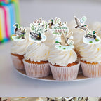 Rakuto Mallard Duck Baby Shower Decorations – 40Pcs Cupcake Toppers (It’s a Boy)