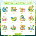 Rakuto Dinosaur Baby Shower Decorations 36Pcs Cupcake Toppers – Hatching Soon & It's a Boy