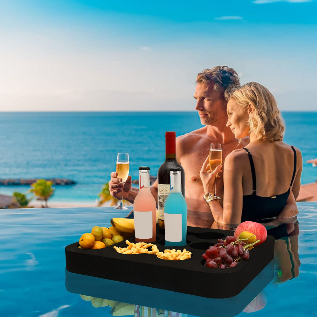RAMIEYOO Floating Drink Holder – Versatile Pool, Beach & Hot Tub Tray for Easy Serving