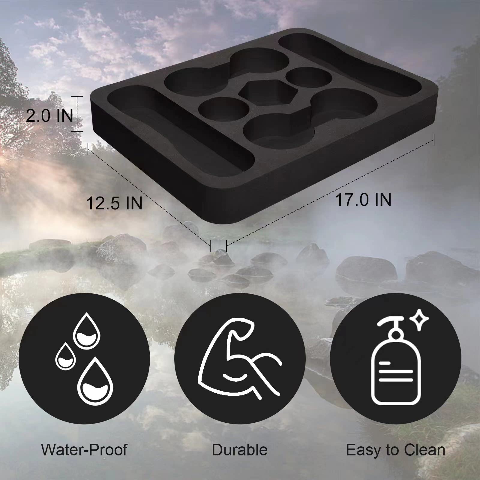 RAMIEYOO Floating Drink Holder – Versatile Pool, Beach & Hot Tub Tray for Easy Serving