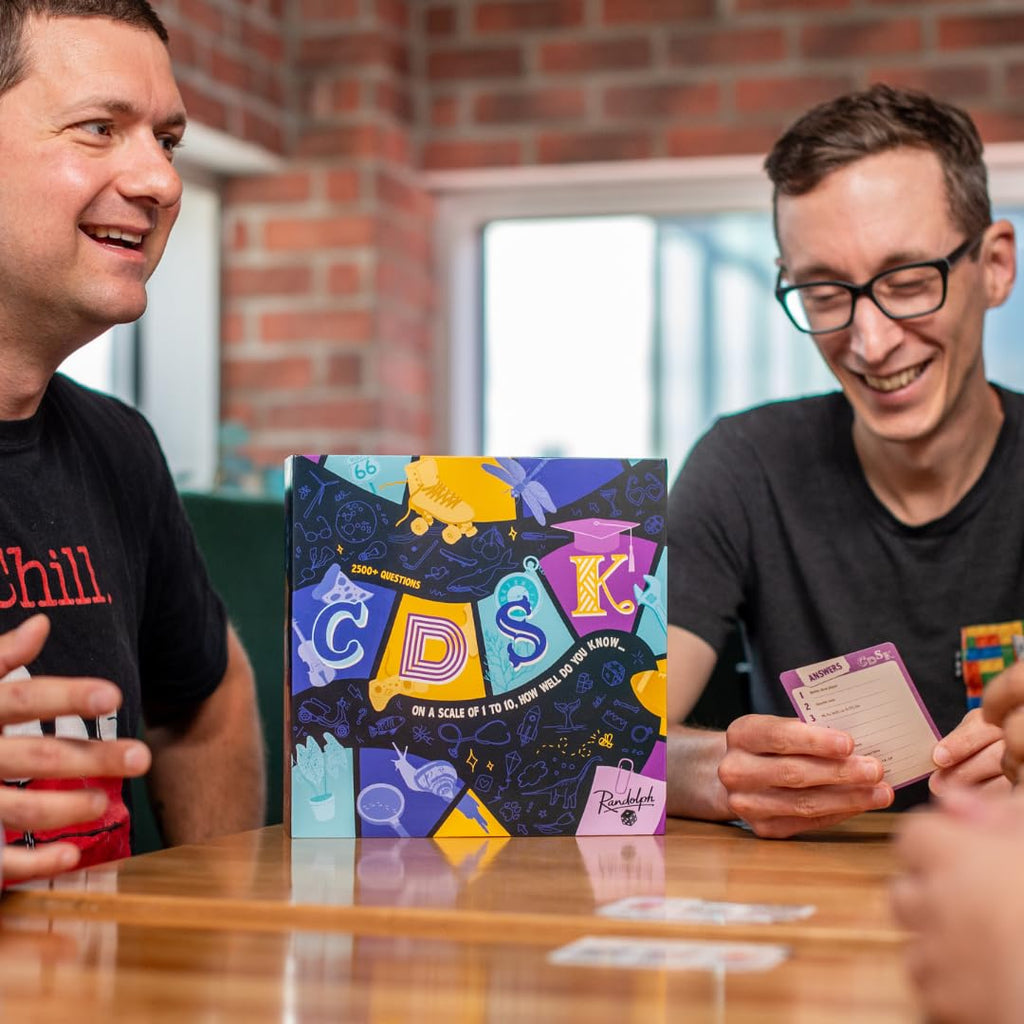 Randolph CDSK Trivia Party Game – 2–16 Players, 2500+ Questions, Ages 14+, 45 Minutes