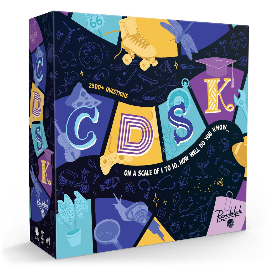 Randolph CDSK Trivia Party Game – 2–16 Players, 2500+ Questions, Ages 14+, 45 Minutes
