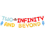 RANERVZ Two Infinity and Beyond Banner - Toy-Inspired 2nd Birthday Decor