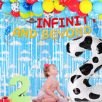RANERVZ Two Infinity and Beyond Banner - Toy-Inspired 2nd Birthday Decor