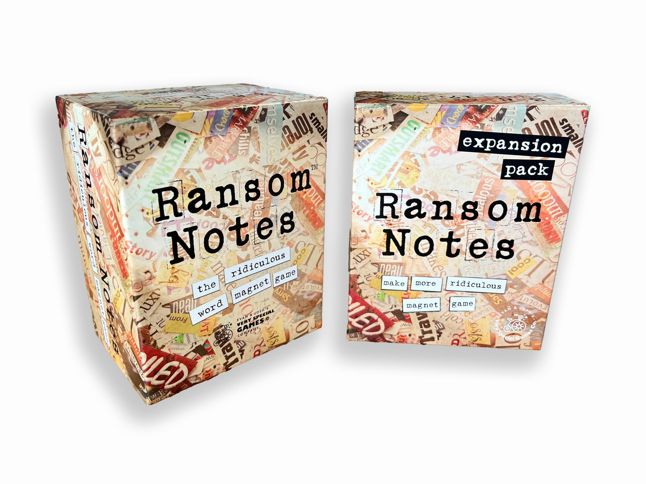 Ransom Notes - The Ridiculous Word Magnet Party Game & Expansion Bundle for 3+ Players