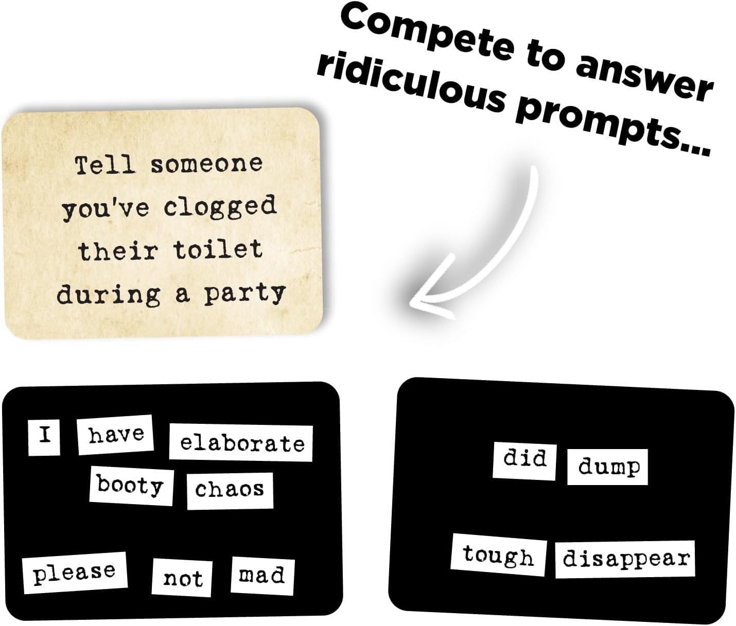 Ransom Notes - The Ridiculous Word Magnet Party Game & Expansion Bundle for 3+ Players