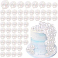 RASSLISA 56 PCS Clear Balls Cake Topper Set – Bubble Ball Cake Picks for Weddings, Birthdays & Baby Showers