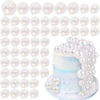 RASSLISA 56 PCS Clear Balls Cake Topper Set – Bubble Ball Cake Picks for Weddings, Birthdays & Baby Showers