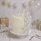 RASSLISA 56 PCS Clear Balls Cake Topper Set – Bubble Ball Cake Picks for Weddings, Birthdays & Baby Showers