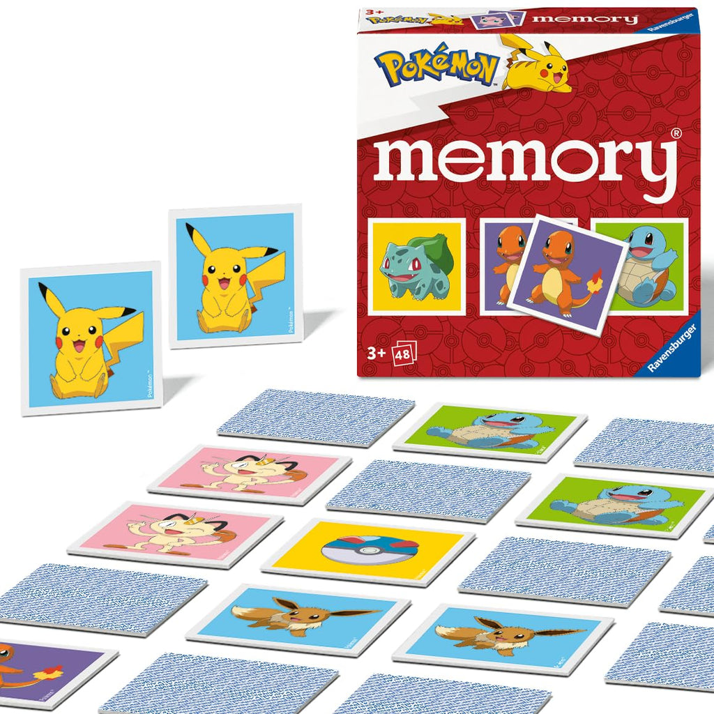 Ravensburger Pokemon Mini Memory Game – 3+ | 2–6 Players | 48 Cards