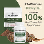 Real Mushrooms Turkey Tail Mushroom Powder – Organic Extract, 100 Servings | Vegan & Non-GMO