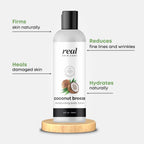 Real Skin Care Organic Body Lotion | Tighten, Hydrate & Smooth Dry Skin – Coconut, Paraben Free, 8oz