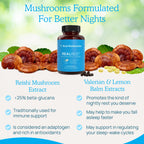 RealRest Capsules – Organic Reishi + Lemon Balm | Real Mushrooms (60 Count)