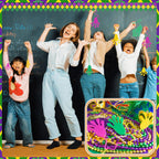 Realspring Mardi Gras Sticky Hands – 300 Pcs Carnival Party Favors (Purple, Gold, Green)