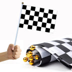 RECER Traffic Cones with Racing Checkered Flags – 24-Piece Party Decor Set