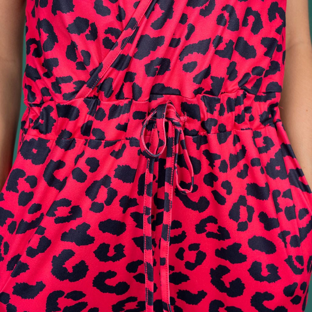 Red Leopard Breastfeeding Jumpsuit | Nursing Jumpsuit | MilkyMoon