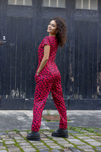 Red Leopard Breastfeeding Jumpsuit | Nursing Jumpsuit | MilkyMoon