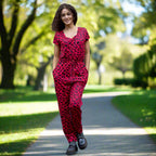 Red Leopard Breastfeeding Jumpsuit | Nursing Jumpsuit | MilkyMoon