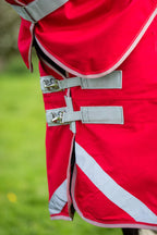 WIDE FIT 50g Detachable Neck Turnout Rug - Red