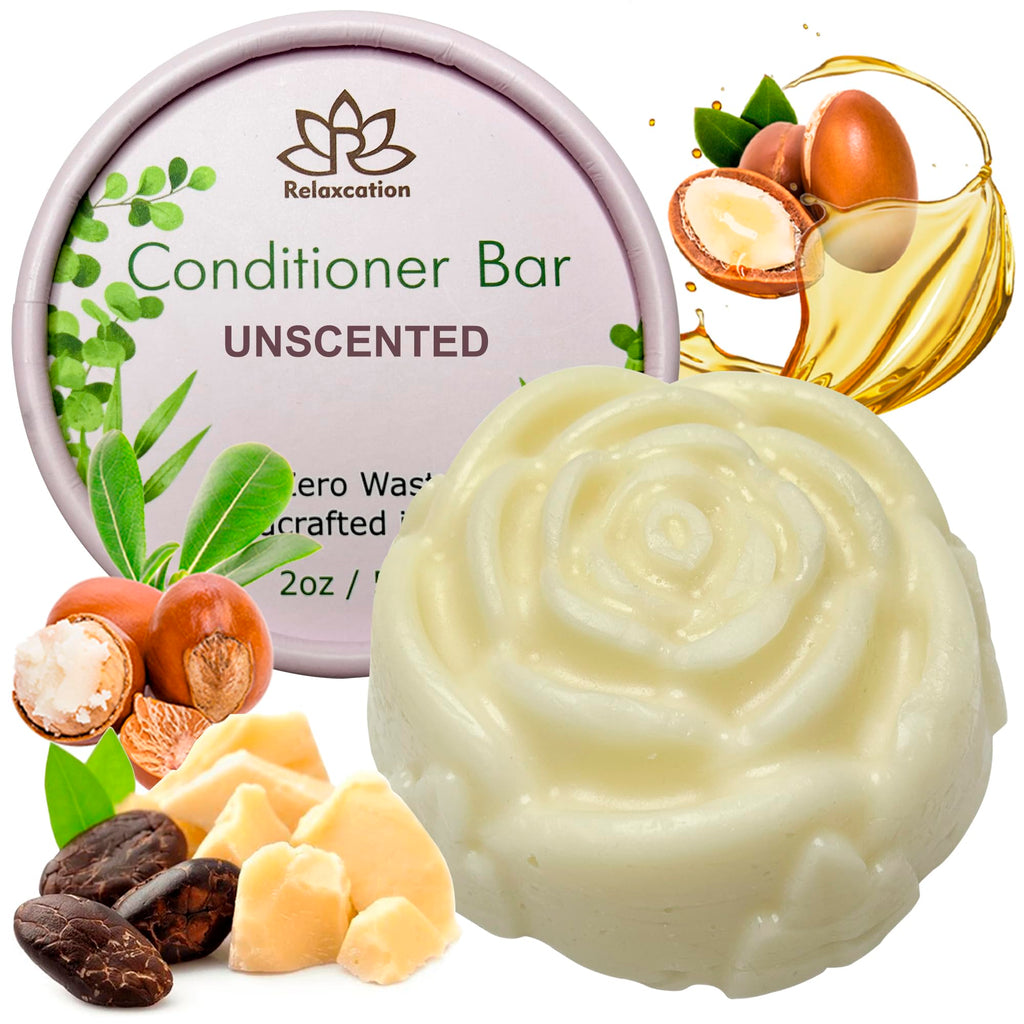 Relaxcation Bio-Conditioner-Bar für geschädigtes Haar – unparfümiert, handgemacht in den USA