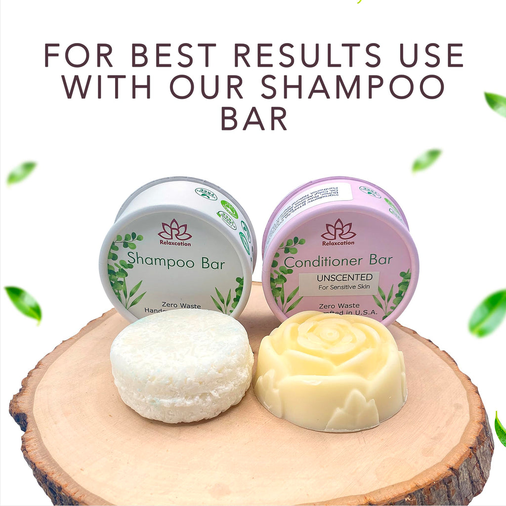 Relaxcation Bio-Conditioner-Bar für geschädigtes Haar – unparfümiert, handgemacht in den USA