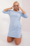 Relevance smooth, solid material feminine dress