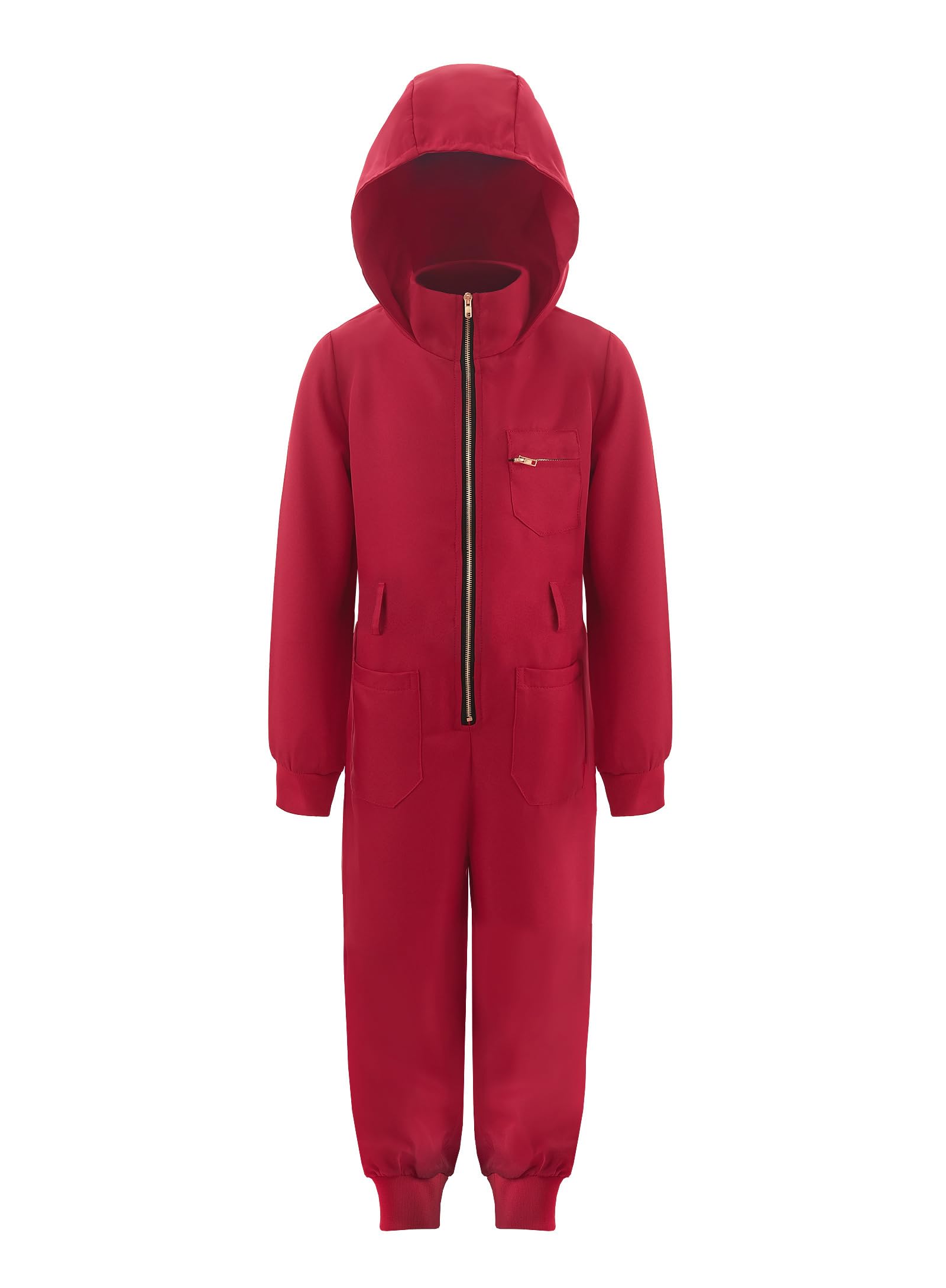 ReliBeauty Red Jumpsuit Kids Costume – Stand-Out Halloween & Party Outfit