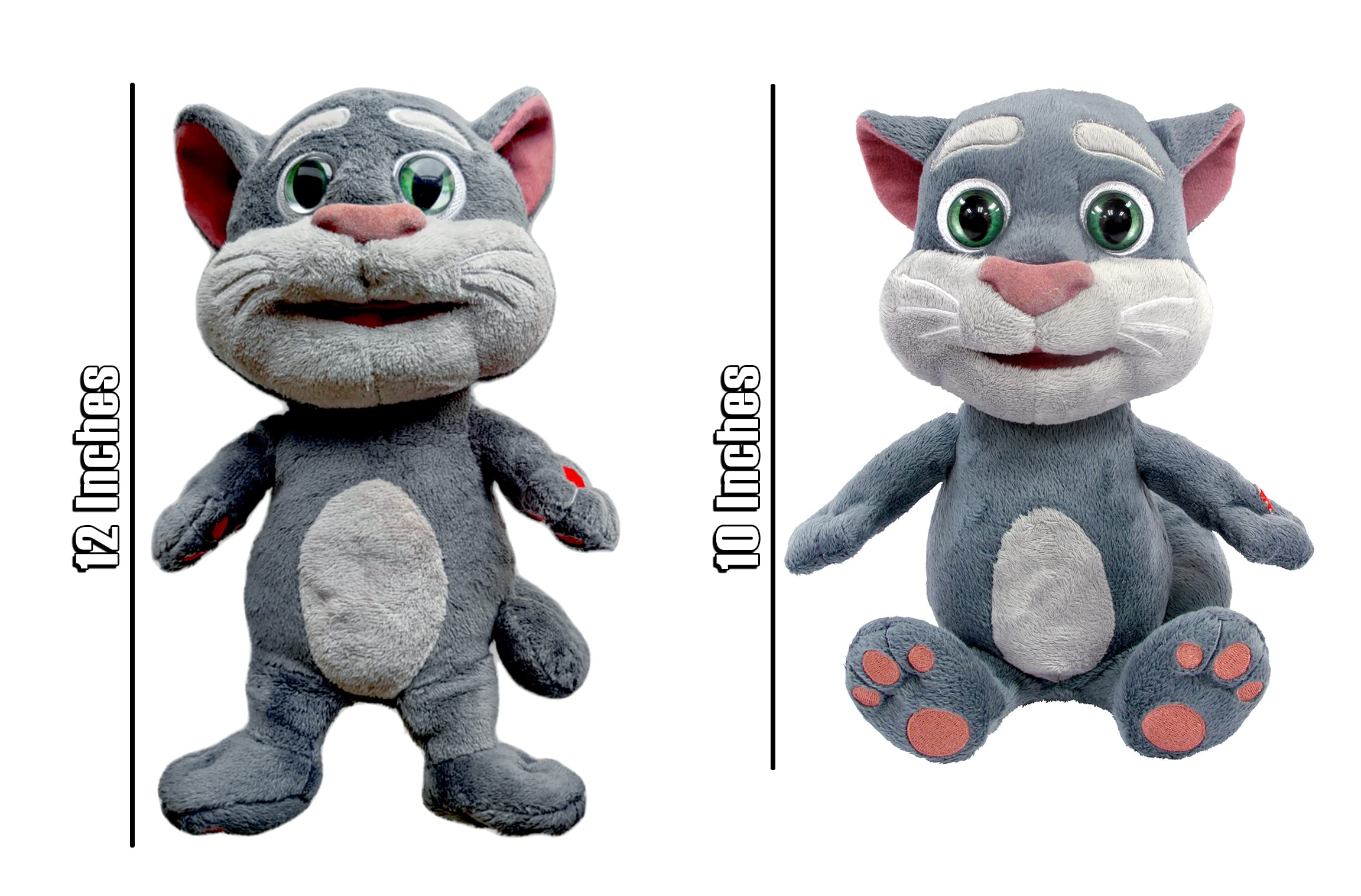 Relsy Talking Tom & Friends 12-Inch Interactive Plush – Talkback Toy that Repeats Your Voice & App Sound Effects