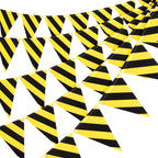 Remagr 6-Pcs Construction Tablecloth & Banner Party Decor – Yellow & Black