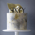 REMAX Acrylic Black Sixty Cake Topper – 60th Birthday & Anniversary Sign