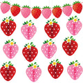 Renbuzhu 13Pcs Strawberry Party Decorations – Honeycomb Balls, Banner & Centerpieces