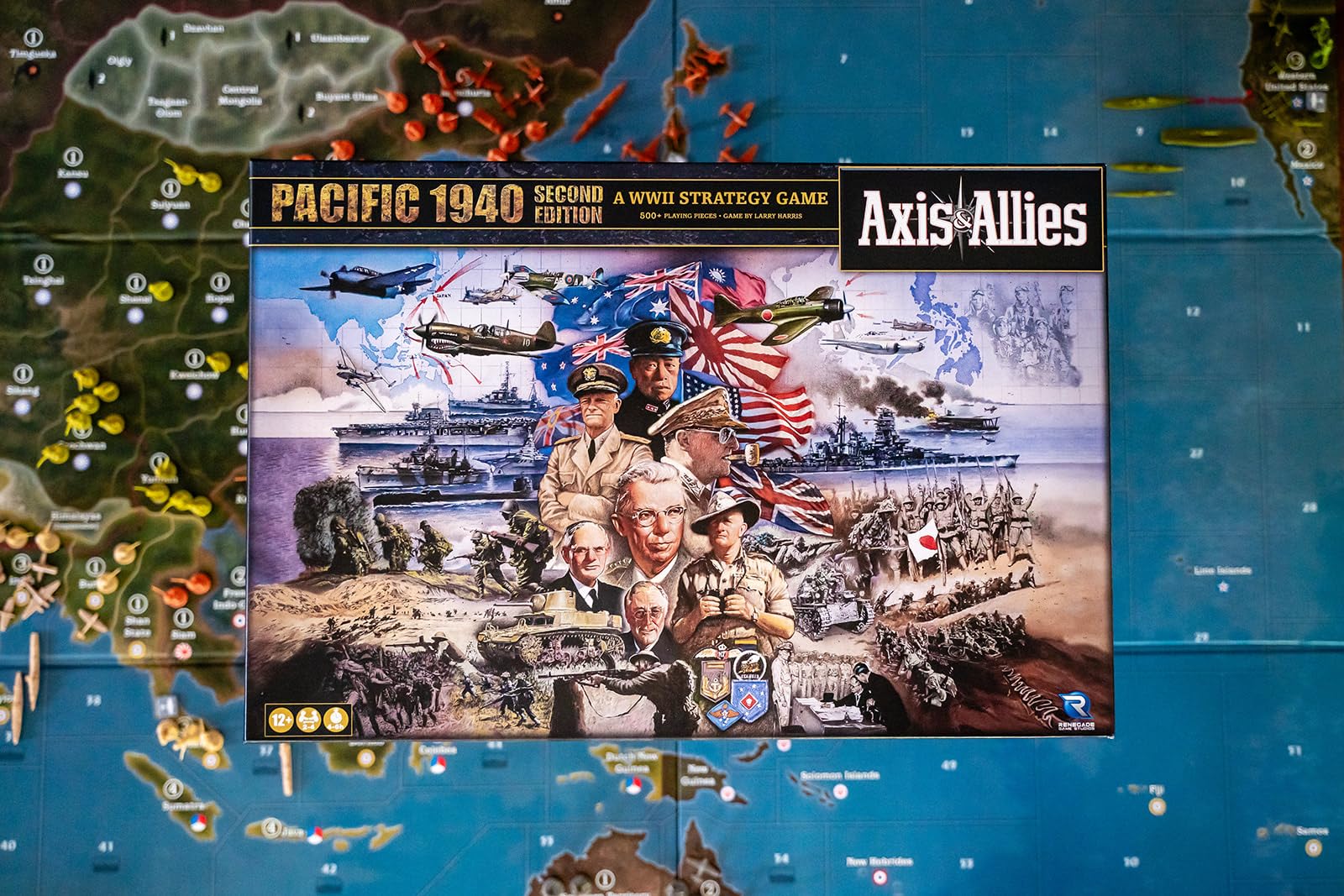 Renegade Axis & Allies: 1940 Pacific Second Edition – WWII War Strategy Board Game for 2–4 Players