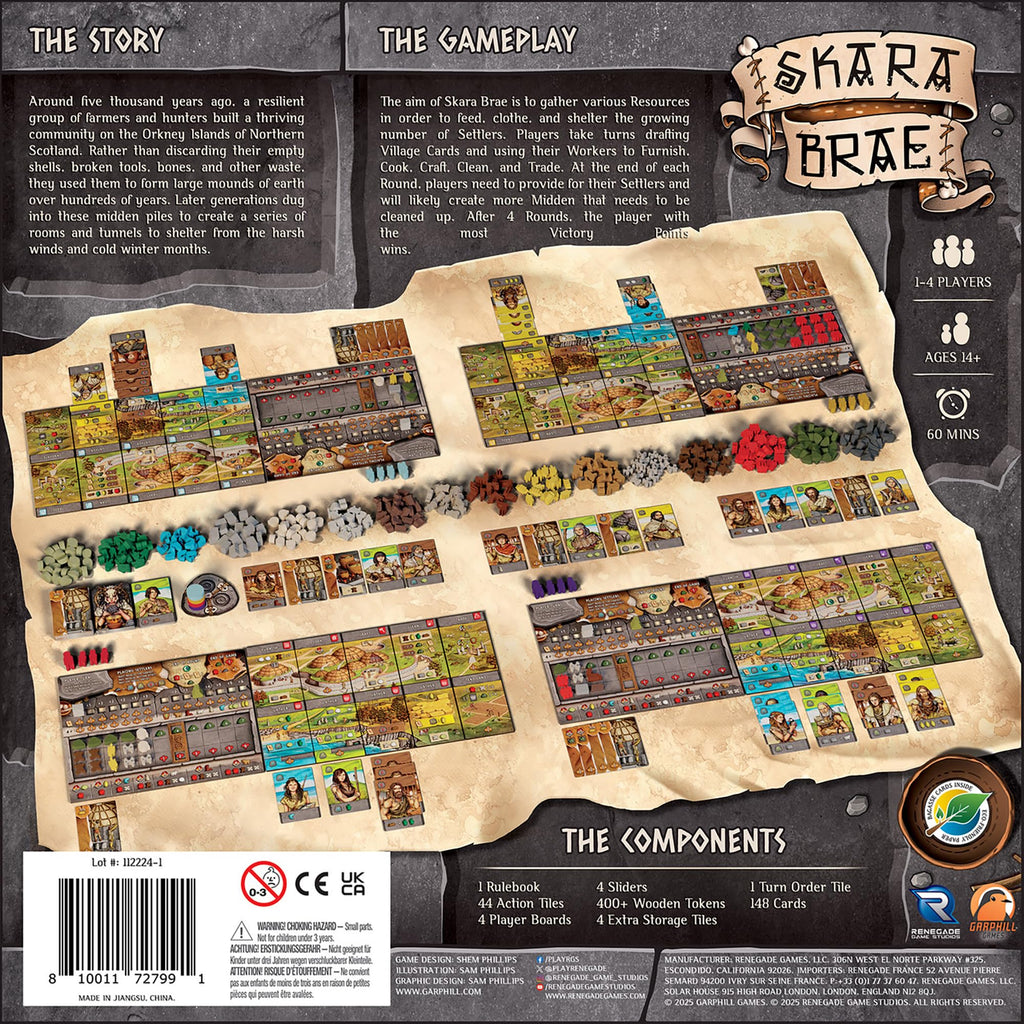 Skara Brae - Resource Management Board Game by Renegade Game Studios | 1-4 Players, 60 Min, Ages 13+