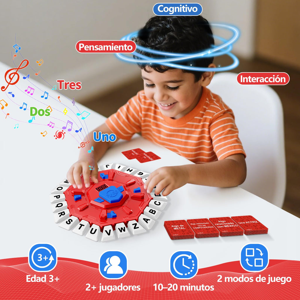 Resflycheng Board Game with Digital Screen | 2 Modes, 35 Double-Sided Cards | Party & Interactive Learning