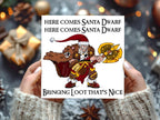 Here Comes Santa Claus Dwarf DnD Christmas Card