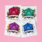 Merry Critmas D20 Dice Christmas Cards: Geeky DnD Xmas Card Multipack