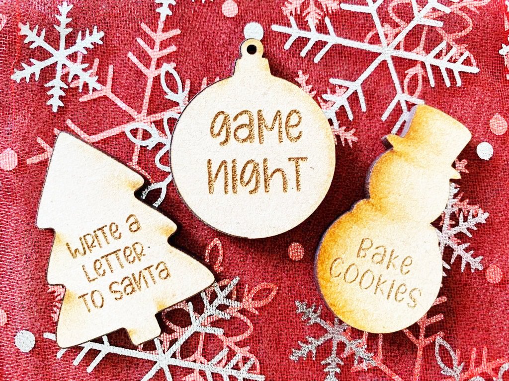 Personalised Christmas Advent Activity Tokens