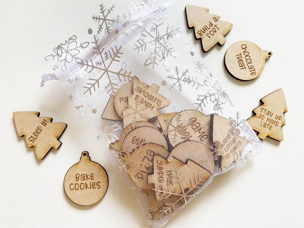 Personalised Christmas Advent Activity Tokens
