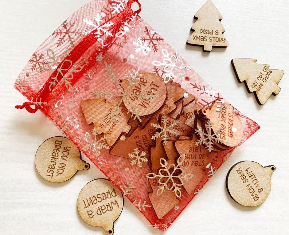 Personalised Christmas Advent Activity Tokens
