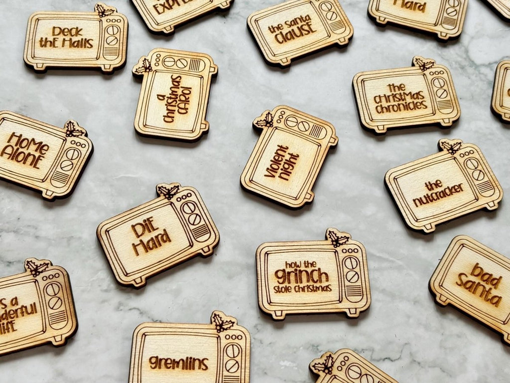 Personalised Christmas Advent Movie Tokens