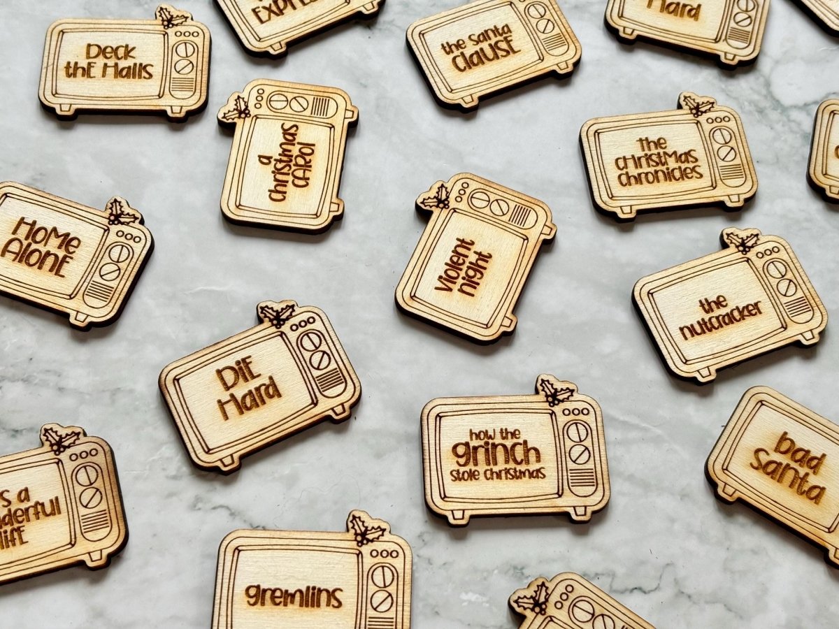 Personalised Christmas Advent Movie Tokens