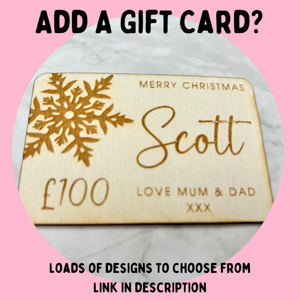 Personalised Christmas Gift Card Holder - Bauble shaped