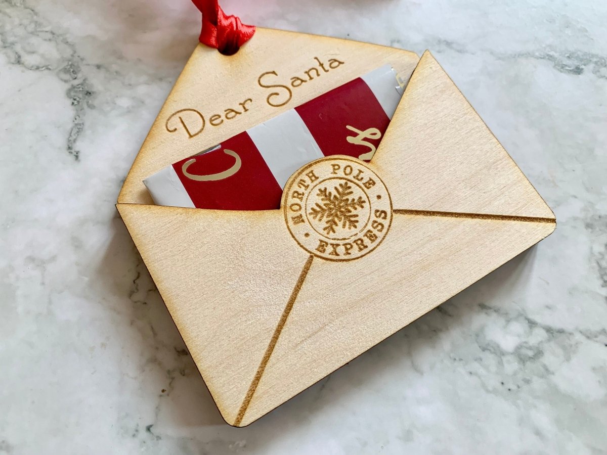 Personalised Letter to Santa Gift Card Holder Christmas Decoration