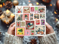 Vintage Festive Postage Stamp Christmas Card