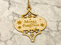 Wooden Engraved Christmas Bauble