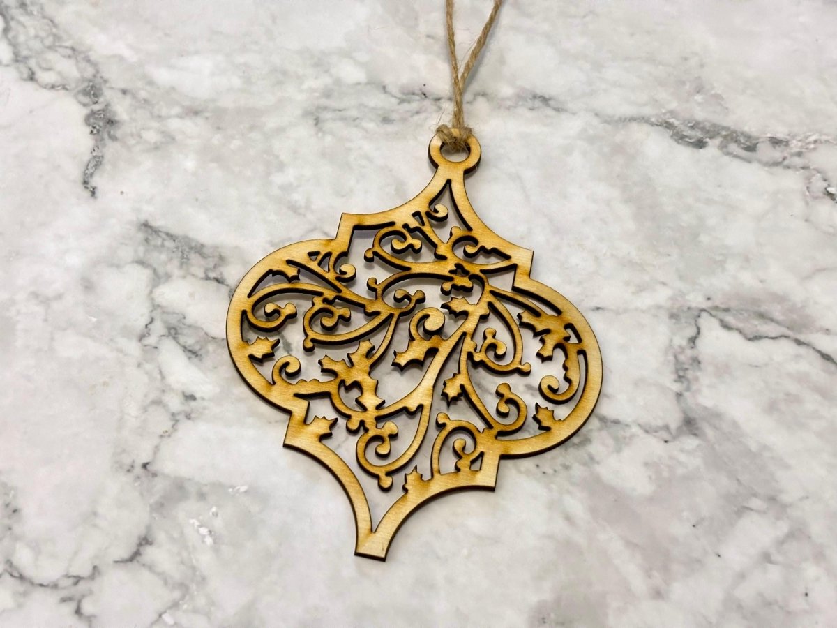 Wooden Engraved Christmas Bauble