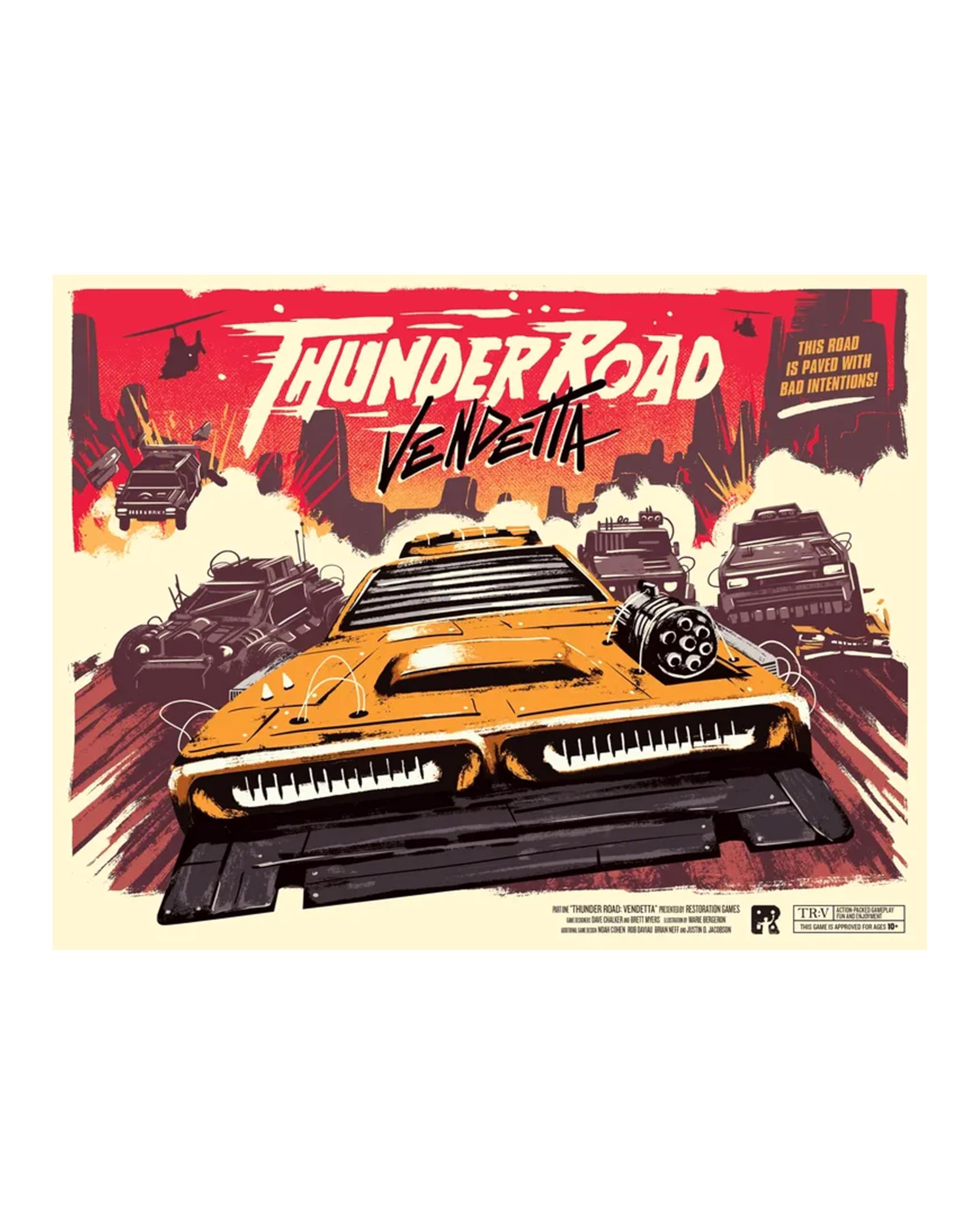 Restoration Games Thunder Road Vendetta — Post-Apocalyptic Racing & Strategy Board Game