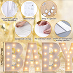 Retisee 3.3 Ft Baby Marquee Letters Lights – Mosaic Balloons Frame Decoration Set