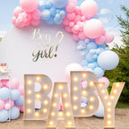 Retisee 3.3 Ft Baby Marquee Letters Lights – Mosaic Balloons Frame Decoration Set
